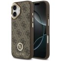 GUESS futerał do IPHONE 17 kompatybilny z MagSafe GUHMP17SP4GRMDEW (PU W/ 4G Strass Logo) brązowy