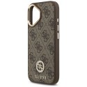 GUESS futerał do IPHONE 17 kompatybilny z MagSafe GUHMP17SP4GRMDEW (PU W/ 4G Strass Logo) brązowy