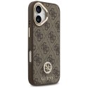 GUESS futerał do IPHONE 17 kompatybilny z MagSafe GUHMP17SP4GRMDEW (PU W/ 4G Strass Logo) brązowy