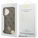 GUESS futerał do IPHONE 17 kompatybilny z MagSafe GUHMP17SP4GRMDEW (PU W/ 4G Strass Logo) brązowy