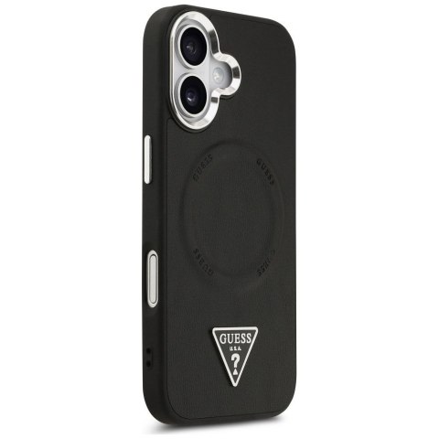 GUESS futerał do IPHONE 17 kompatybilny z MagSafe GUHMP17SPSDTSCMK (PU W/ Triangle Logo) czarny