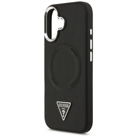 GUESS futerał do IPHONE 17 kompatybilny z MagSafe GUHMP17SPSDTSCMK (PU W/ Triangle Logo) czarny
