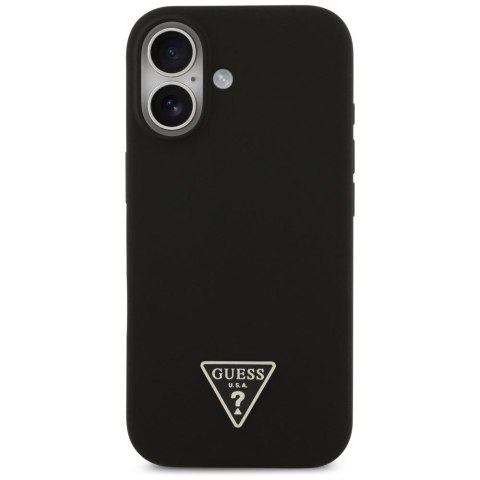 GUESS futerał do IPHONE 17 kompatybilny z MagSafe GUHMP17SSCTRLMK (Silicone W/ Triangle Logo) czarny