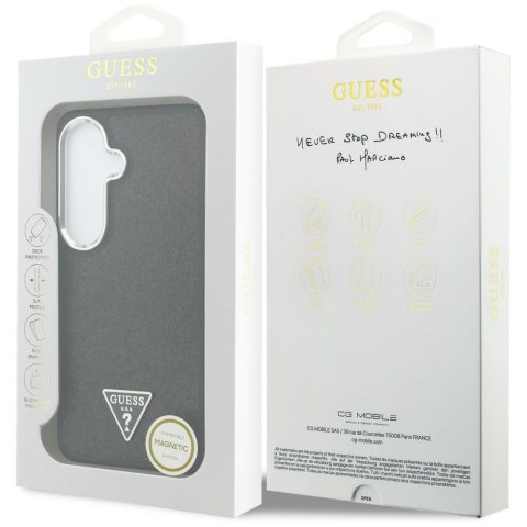 GUESS futerał do SAMSUNG S26 GUHMS26SPFGTSCMK (Fixed Glitter Triangle MagSafe) czarny