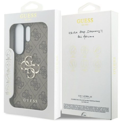 GUESS futerał do SAMSUNG S26 Ultra GUHCS26L4GMGBR (4G Big Metal Logo) brązowy