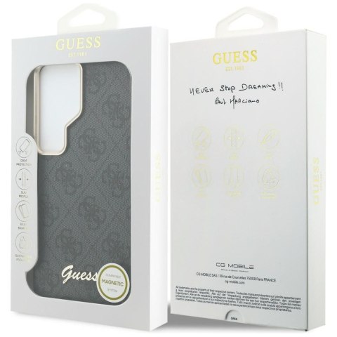 GUESS futerał do SAMSUNG S26 Ultra GUHMS26L5P4FWMSK (4G Script MagSafe) czarny