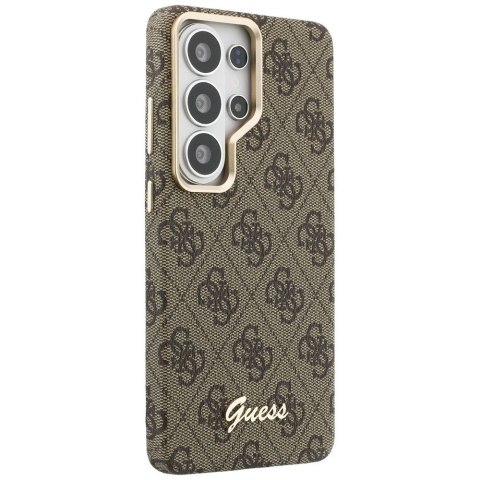 GUESS futerał do SAMSUNG S26 Ultra GUHMS26L5P4FWMSW (4G Script MagSafe) brązowy