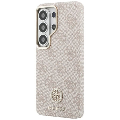 GUESS futerał do SAMSUNG S26 Ultra GUHMS26LP4GRMDEP (4G Rhinestone Round Logo MagSafe) różowy