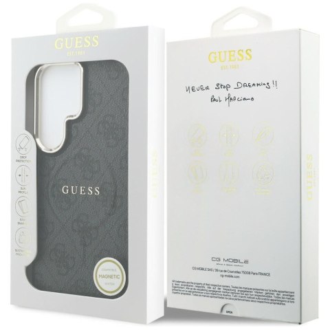 GUESS futerał do SAMSUNG S26 Ultra GUHMS26LP4MSEGCK (4G Embossed Ring MagSafe) czarny