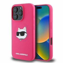 KARL LAGERFELD futerał do IPHONE 16 Pro Max kompatybilny z MagSafe KLHMP16XSCHPPLF (Sil Choupette Head Print) fuksja