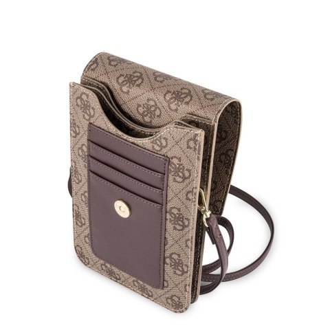 Etui na telefon torebka Guess brązowe