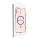 Etui na iPhone 14 Clear Mag Cover - Glitter (Str / Camera Protection) zgodne z MagSafe różowe glitter