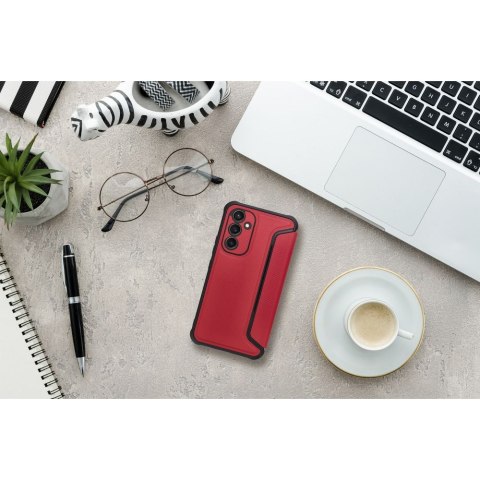 Etui z klapką na Xiaomi Redmi 14C Razor Book czerwone