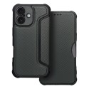 Etui z klapką na iPhone 16 PLUS Razor Book ciemnozielone