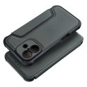 Etui z klapką na iPhone 16 PLUS Razor Book ciemnozielone