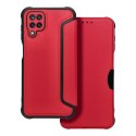 Etui z klapką na Samsung A12 / M12 Razor Book czerwone