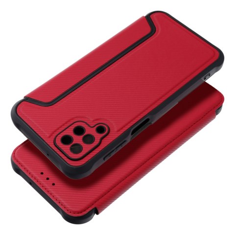 Etui z klapką na Samsung A12 / M12 Razor Book czerwone