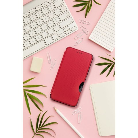 Etui z klapką na Samsung A12 / M12 Razor Book czerwone