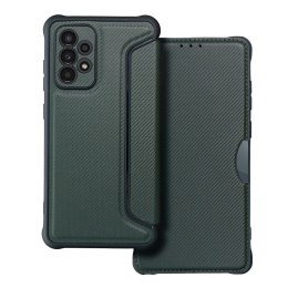 Etui z klapką na Samsung A52 5G / A52 LTE ( 4G ) / A52s 5G Razor Book ciemnozielone