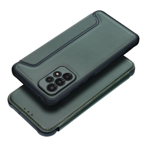 Etui z klapką na Samsung A52 5G / A52 LTE ( 4G ) / A52s 5G Razor Book ciemnozielone
