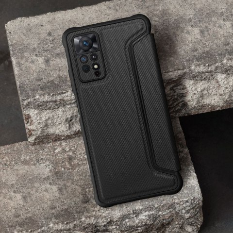 Etui z klapką na Xiaomi Redmi NOTE 14 PRO 4G Razor Book czarne