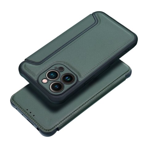 Etui z klapką na iPhone 17 PRO / 18 PRO Razor Book ciemnozielone