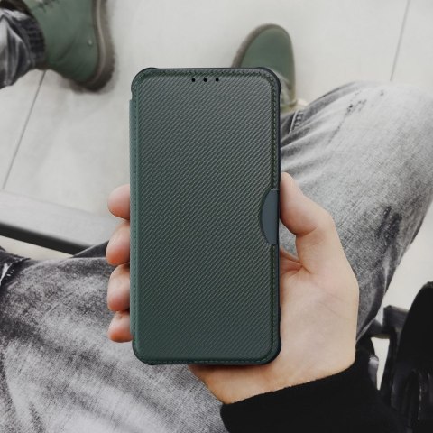 Etui z klapką na iPhone 17 PRO / 18 PRO Razor Book ciemnozielone