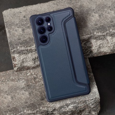 Etui z klapką na Samsung S26 ULTRA Razor Book niebieskie