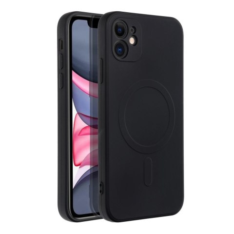 Etui na iPhone 11 Silicone Mag Cover zgodne z MagSafe (camera protection) czarne