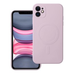 Etui na iPhone 11 Silicone Mag Cover zgodne z MagSafe (camera protection) różowe