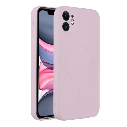 Etui na iPhone 11 Silicone Mag Cover zgodne z MagSafe (camera protection) różowe