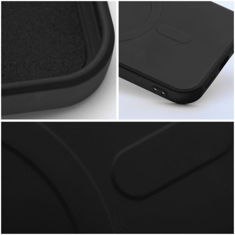 Etui na iPhone 12 Silicone Mag Cover zgodne z MagSafe (camera protection) czarne