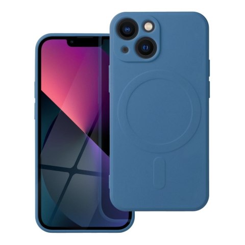 Etui na iPhone 13 MINI Silicone Mag Cover zgodne z MagSafe (camera protection) niebieskie