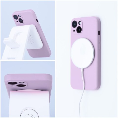 Etui na iPhone 13 MINI Silicone Mag Cover zgodne z MagSafe (camera protection) różowe