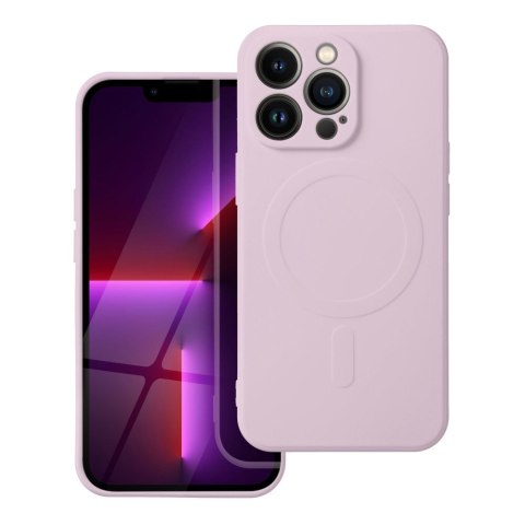 Etui na iPhone 13 PRO Silicone Mag Cover zgodne z MagSafe (camera protection) różowe