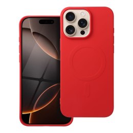 Etui na iPhone 16 PRO MAX Silicone Mag Cover zgodne z MagSafe (big hole) czerwone
