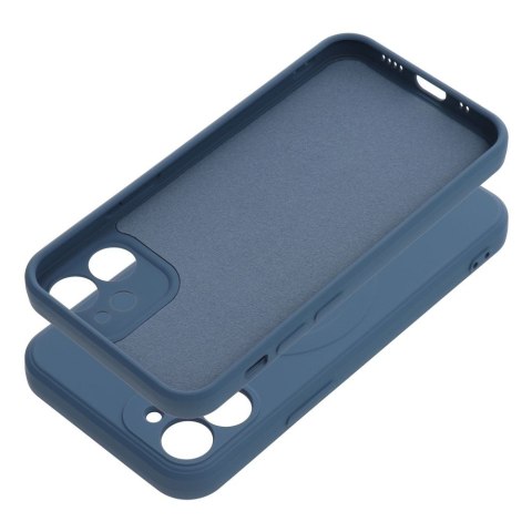 Etui na iPhone 12 MINI Silicone Mag Cover zgodne z MagSafe (camera protection) niebieskie