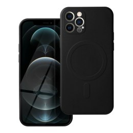 Etui na iPhone 12 PRO Silicone Mag Cover zgodne z MagSafe (camera protection) czarne