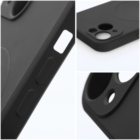 Etui na iPhone 12 PRO Silicone Mag Cover zgodne z MagSafe (camera protection) czarne