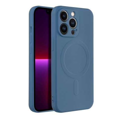 Etui na iPhone 13 PRO Silicone Mag Cover zgodne z MagSafe (camera protection) niebieskie