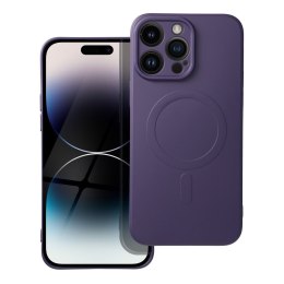 Etui na iPhone 14 PRO MAX Silicone Mag Cover zgodne z MagSafe (camera protection) ciemnofioletowy