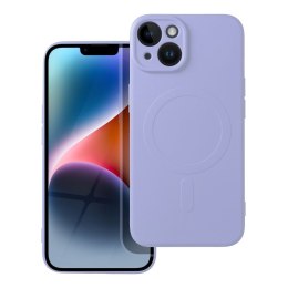 Etui na iPhone 14 Silicone Mag Cover zgodne z MagSafe (camera protection) fioletowy