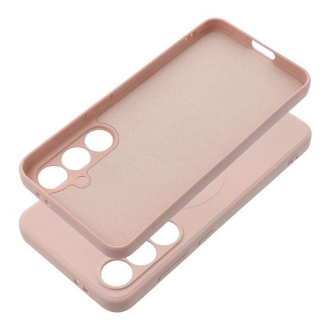 Etui na Samsung S24 FE Silicone Mag Cover zgodne z MagSafe (camera protection) różowe