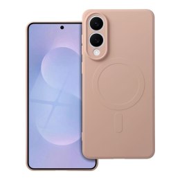 Etui na Samsung S25 EDGE Silicone Mag Cover zgodne z MagSafe (camera protection) różowe