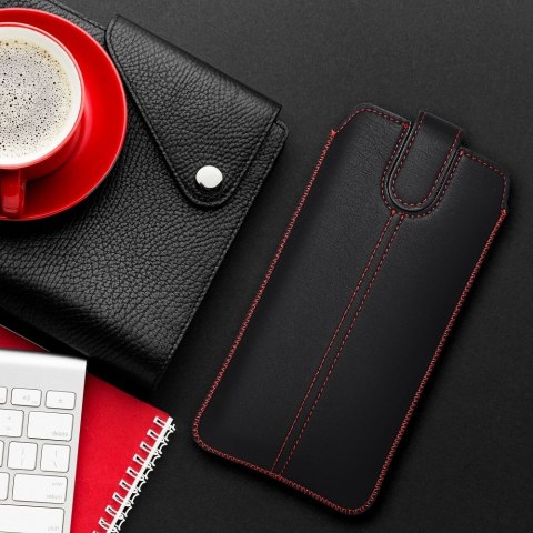 Etui wsuwane na telefon wsuwka do iPhone 13 MINI / 12 MINI /6/7/8 / Samsung i9500 Galaxy S4/Galaxy A3 Ultra Slim M4 czarne