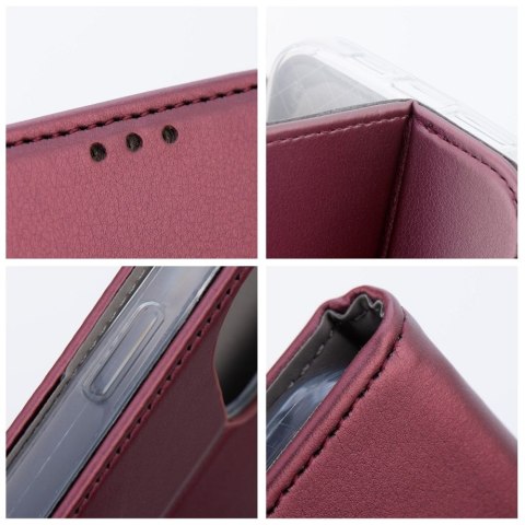Etui z klapką na Xiaomi Redmi Note 12 PRO 5G Smart Magneto burgundowe