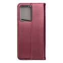 Etui z klapką na Xiaomi Redmi Note 12 PRO 5G Smart Magneto burgundowe