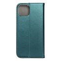 Etui z klapką na iPhone 15 PLUS Smart Magneto ciemnozielone
