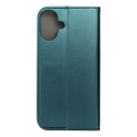 Etui z klapką na iPhone 16 PLUS Smart Magneto ciemnozielone