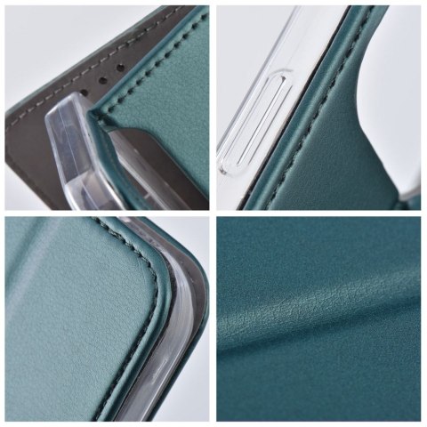 Etui z klapką na iPhone 16 Smart Magneto ciemnozielone